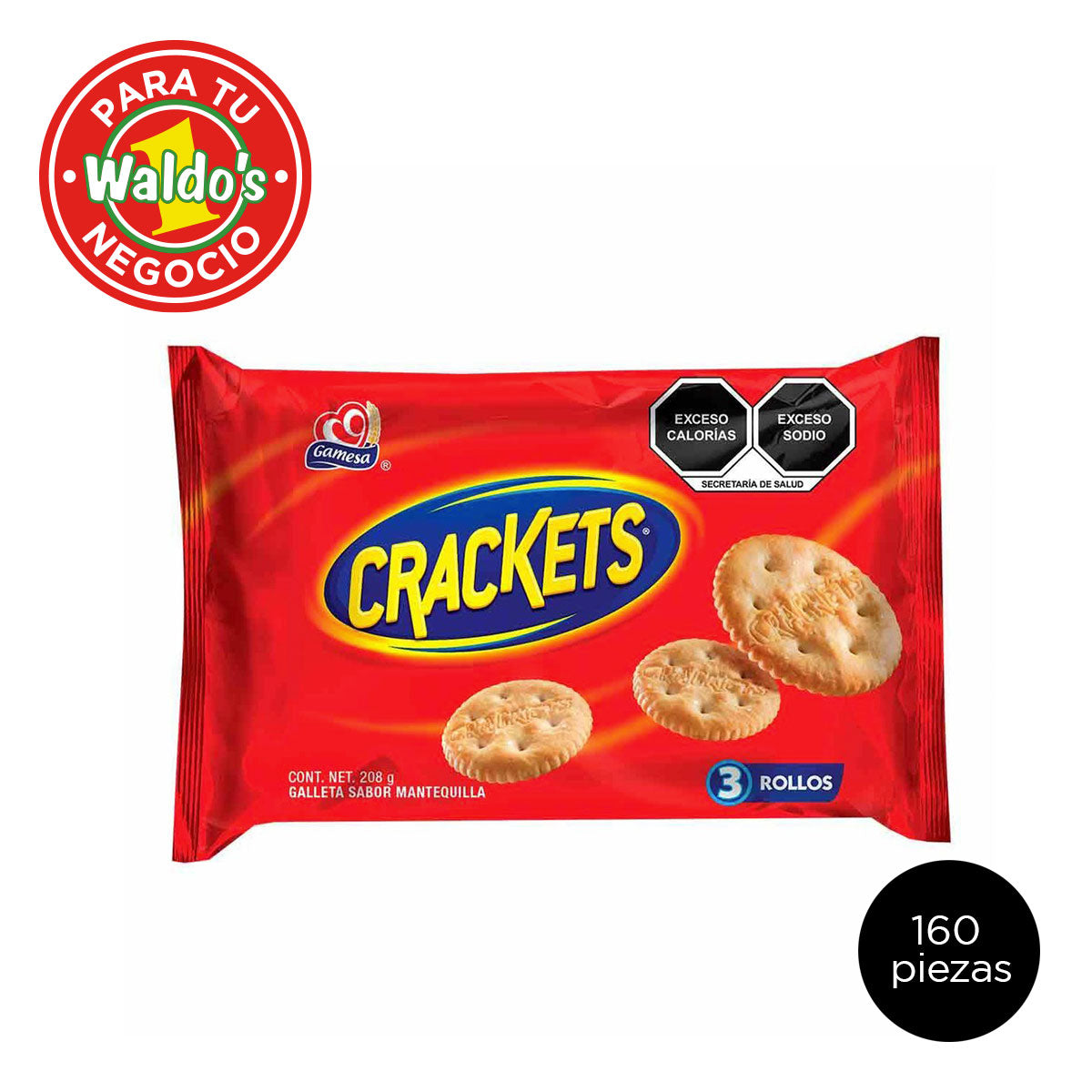 Galletas Crackets, 160 Piezas de 267 g