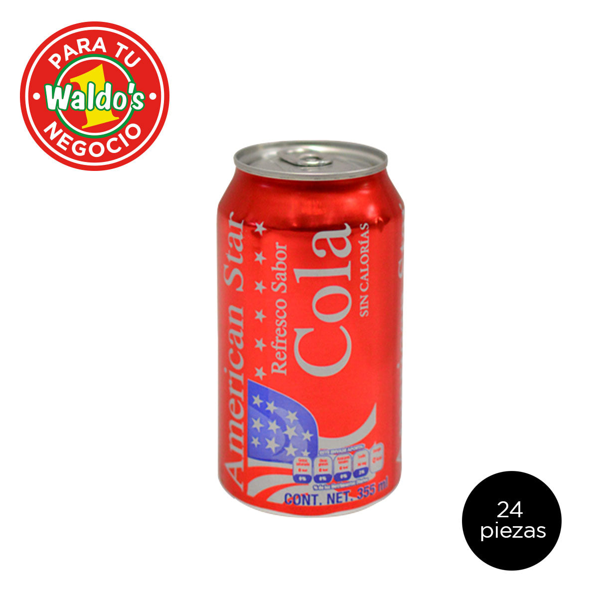 American Stars Soda Cola 24 Latas con 355 ml c/u