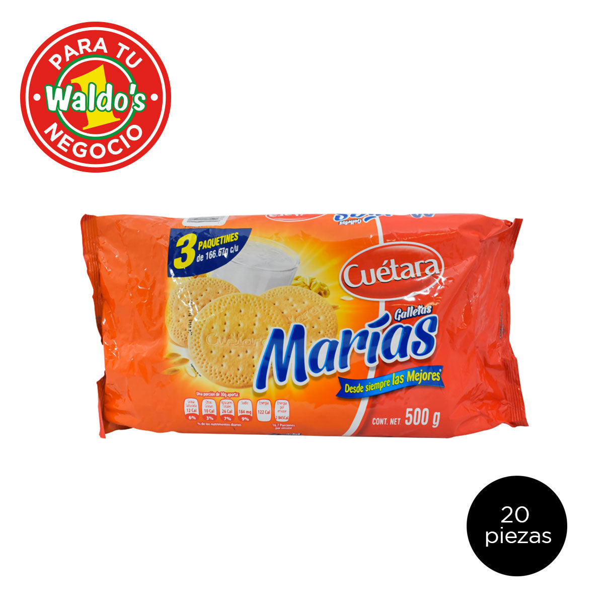 Galletas María 20 Paquetes de 500 g cada uno