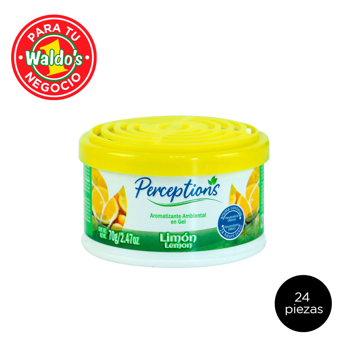 Mayoreo de Aromatizante en Lata Limón Perception 24 Piezas 70g