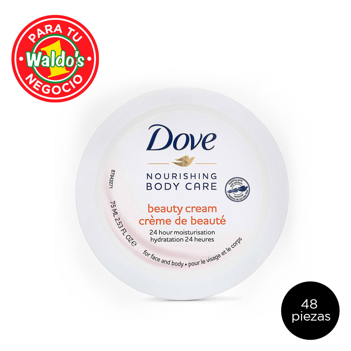 Mayoreo Crema Dove Beauty 48 Piezas 75ml.