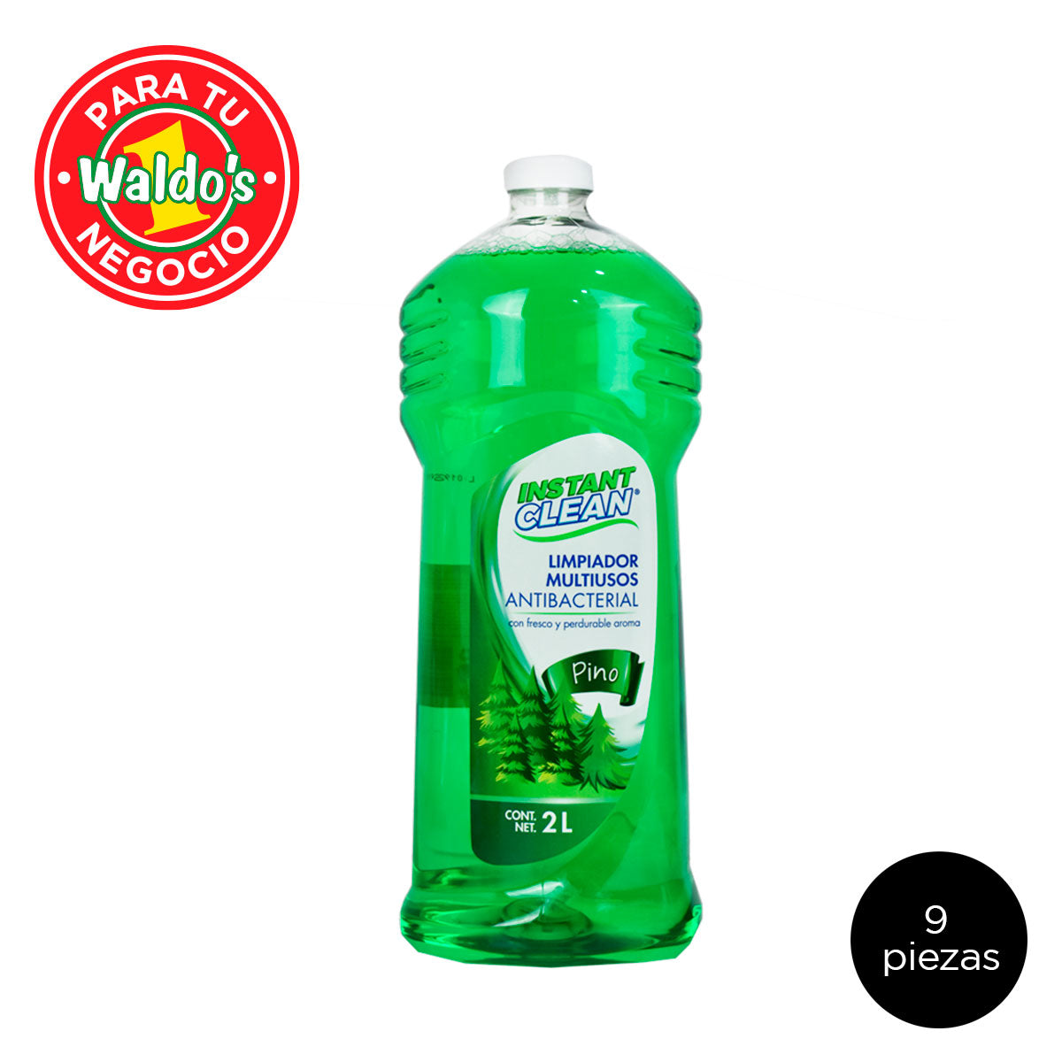 Mayoreo Limpiador Multiusos Antibacterial Aroma a Pino, 9 Piezas 2 Litros