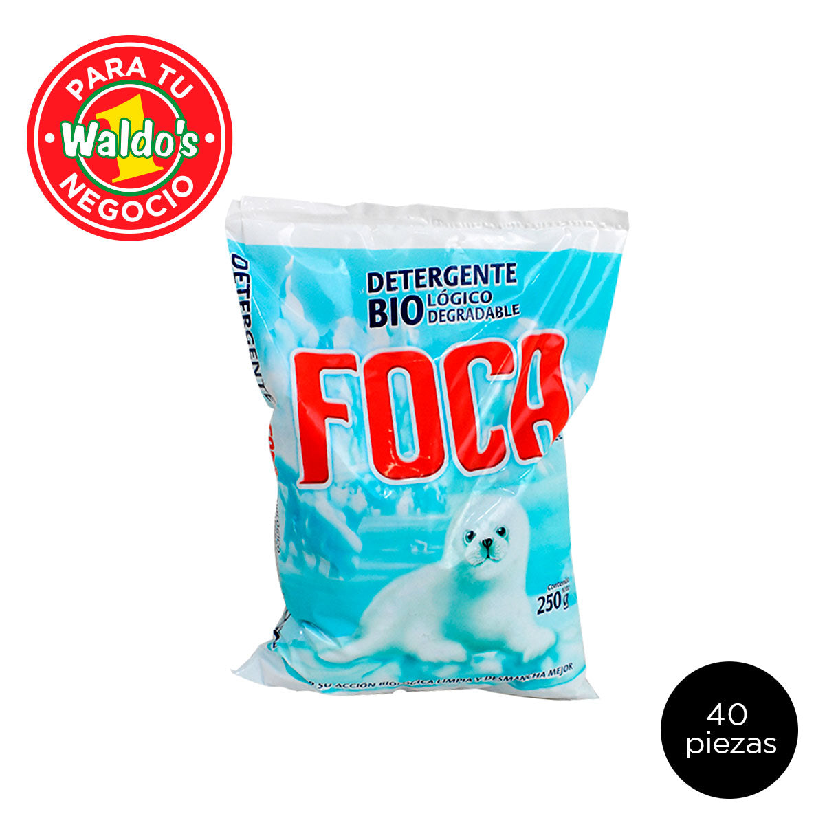 Mayoreo Detergente en Polvo Foca 40 Piezas 250g