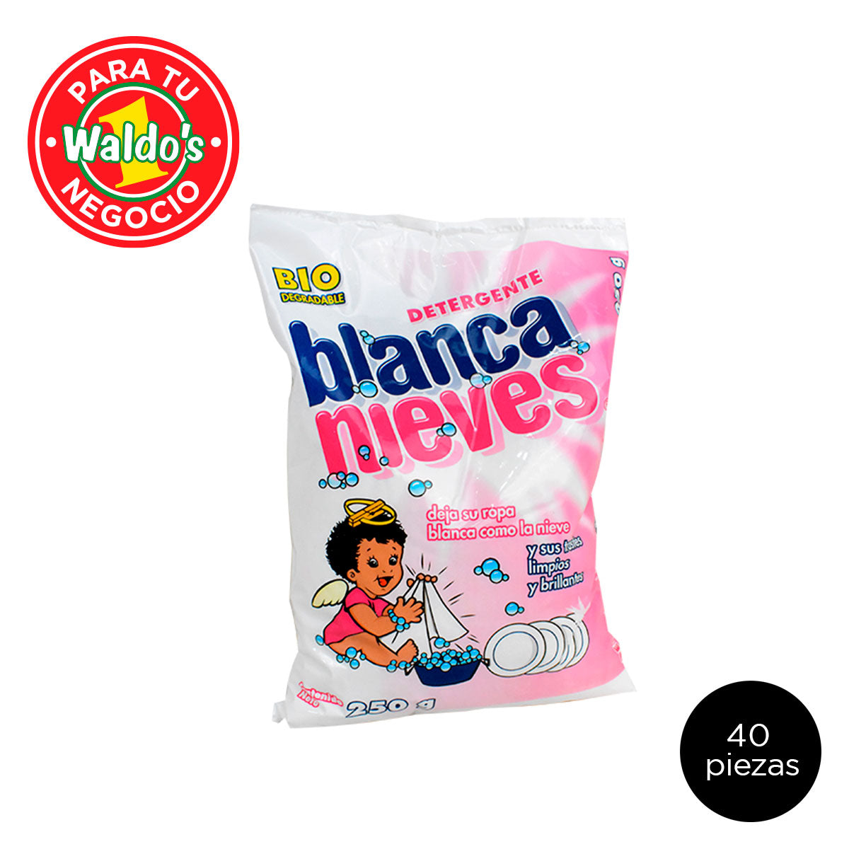 Mayoreo de Detergente en Polvo Blancanieves, 250g