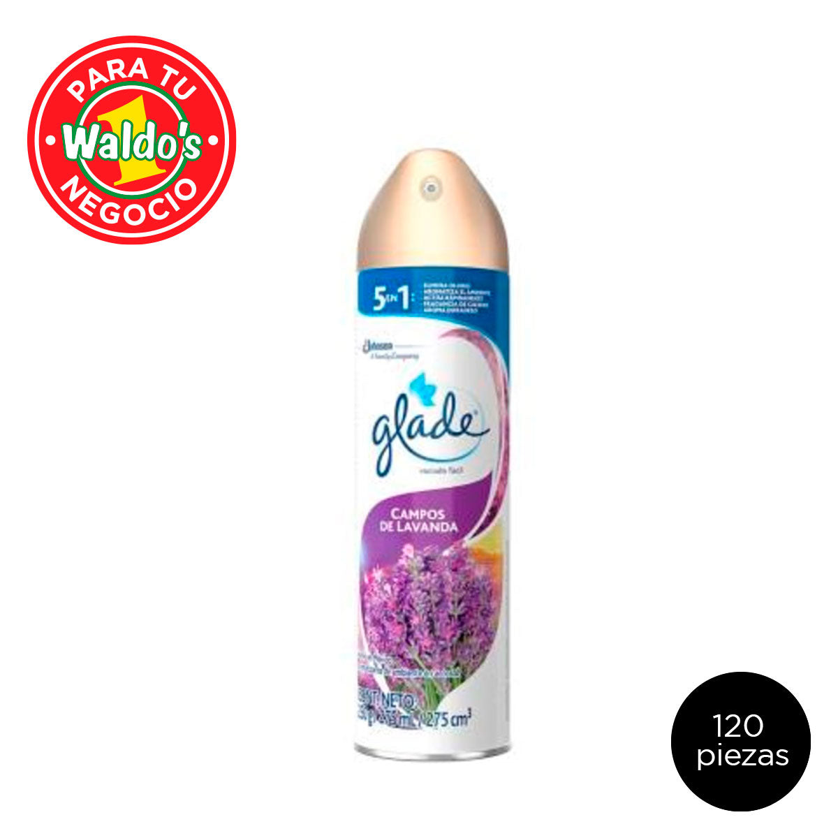 Mayoreo Aromatizante en Aerosol Glade Campos de Lavanda 275ml (120 piezas)