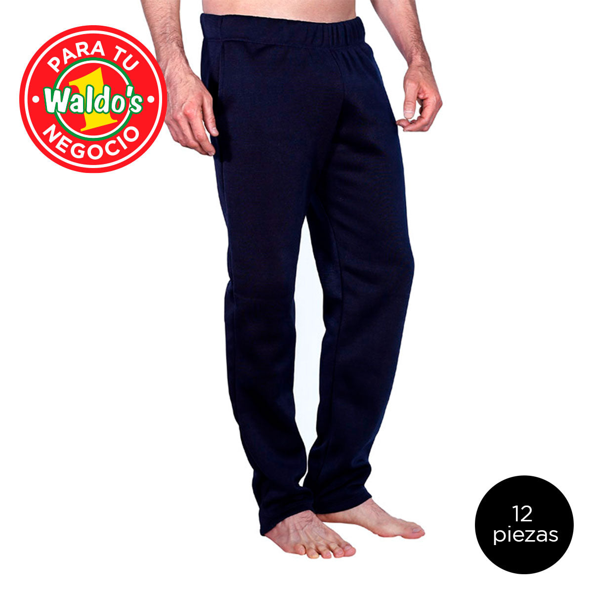 Mayoreo Pants de Felpa para Caballero Color Azul Marino, 12 Piezas