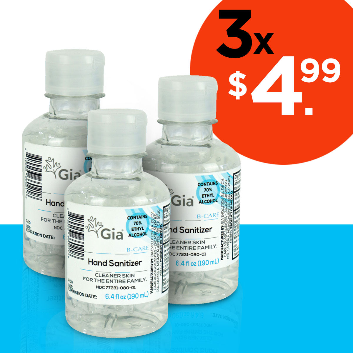 Gia Gel Antibacterial 189 ml, ¡Increíble 3x $4.99!