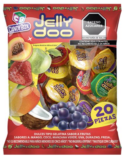 Gelatinas sabor a frutas Jelly Doo 280g